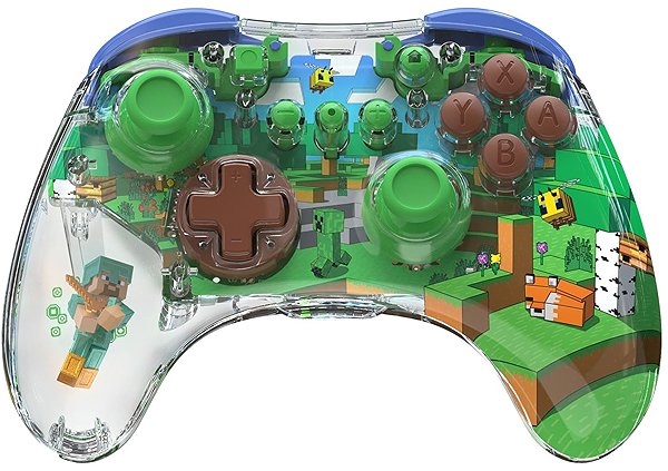 Gamepad PDP REALMz Wireless Controller - Minecraft Forest Biome - Nintendo Switch ...