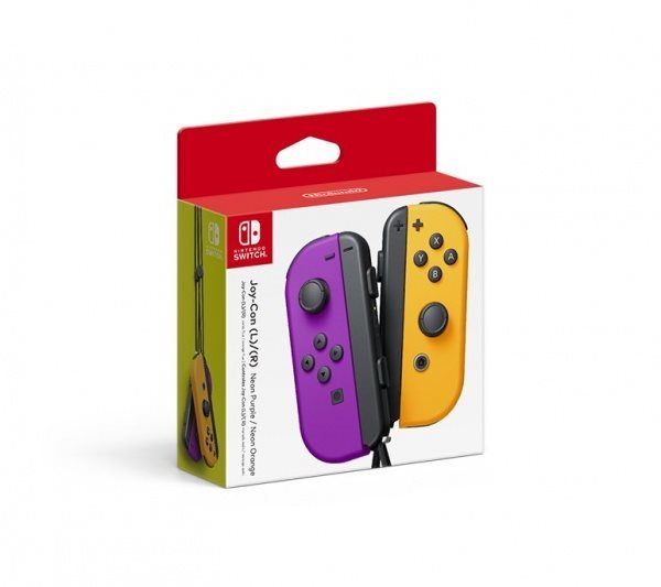 Nintendo Switch Joy-Con, Neon Purple/Neon Orange