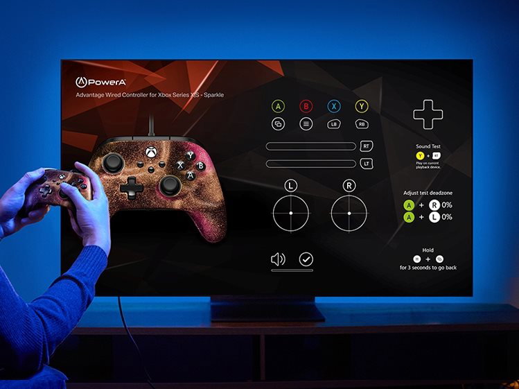 PowerA Advantage Wired Controller - Xbox Series X|S with Lumectra + RGB LED Strip