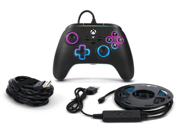 PowerA Advantage Wired Controller - Xbox Series X|S with Lumectra + RGB LED Strip